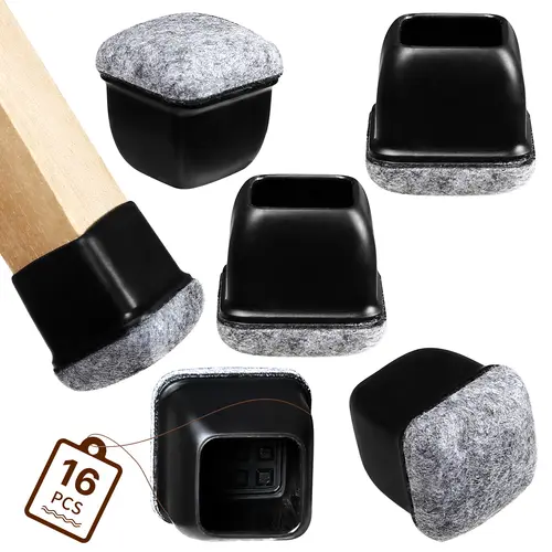 16PCS Chair Leg Protectors Anti- Slip Silicone 360°Felt Pad Bottom Wrapped Thickening Furniture Leg Cover for Hardwood Floors - Image 13