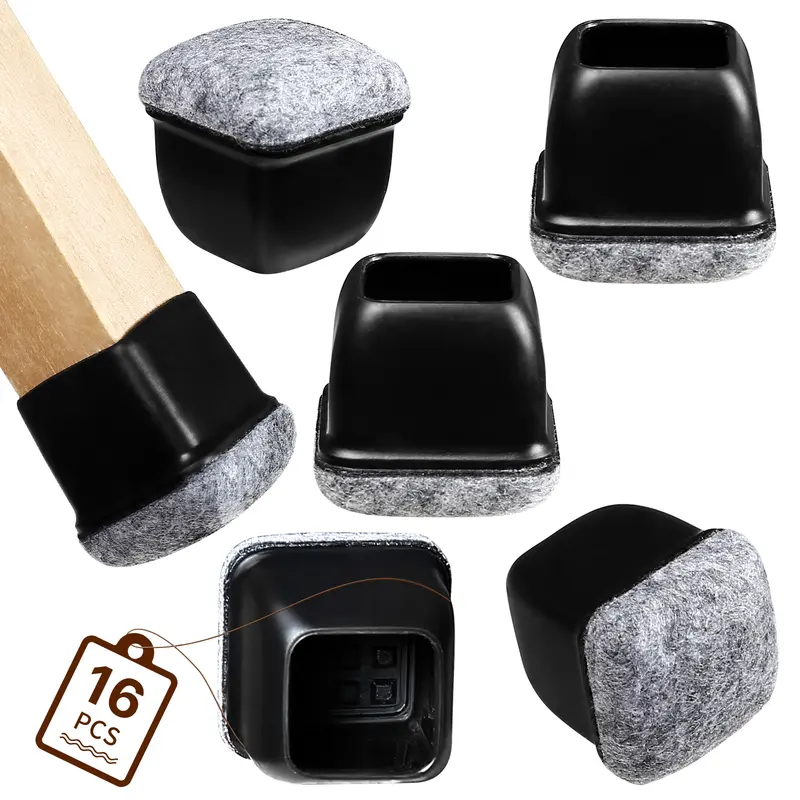 16PCS Chair Leg Protectors Anti- Slip Silicone 360°Felt Pad Bottom Wrapped Thickening Furniture Leg Cover for Hardwood Floors - Image 13