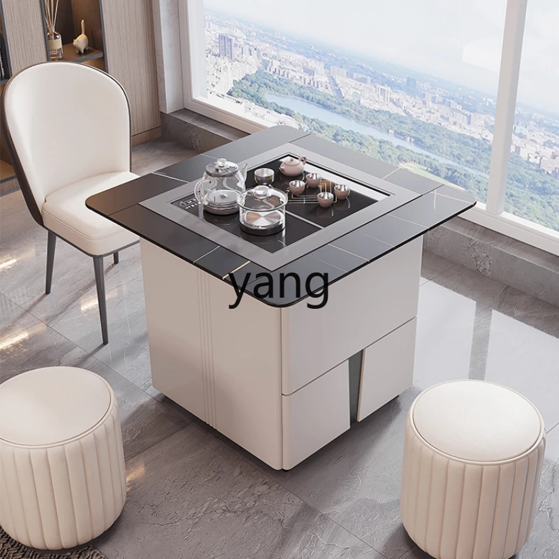 

CX Balcony Lifting Mobile Tea Table Integrated Household Light Luxury Multi-Functional Tea Table Modern