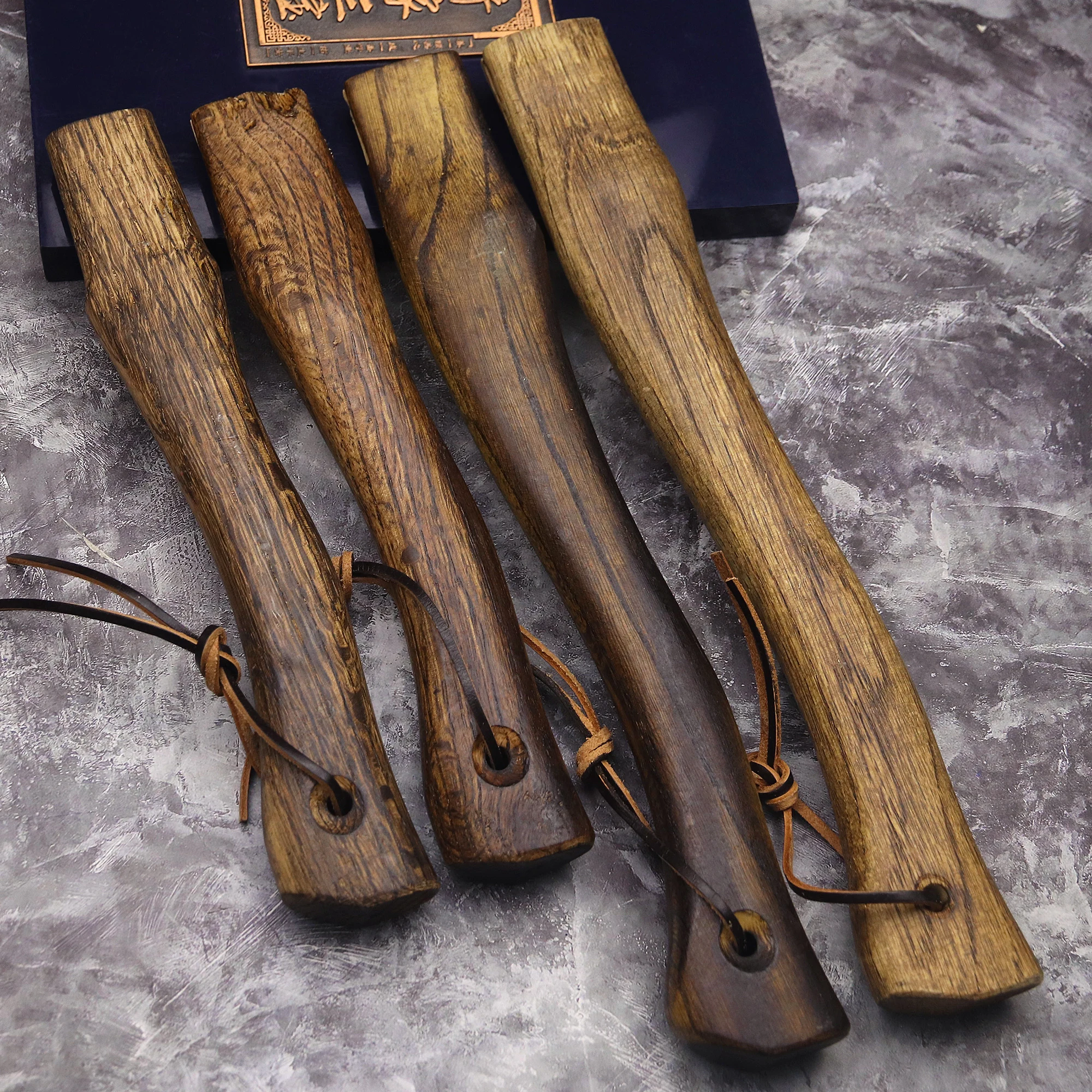 WPKOPYA(USA)  Beech short hand axe handle, solid wood bent axe handle, outdoor logging axe handle, tactical axe handle 3