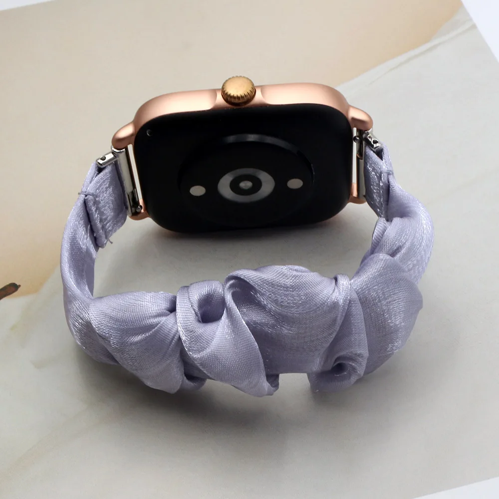 Stretchy Elastic Fabric Quick Release Scrunchie Watch Band Strap
