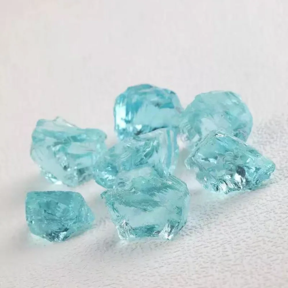 Sea Blue Crushed Glass Stones for Decoration and Landscaping