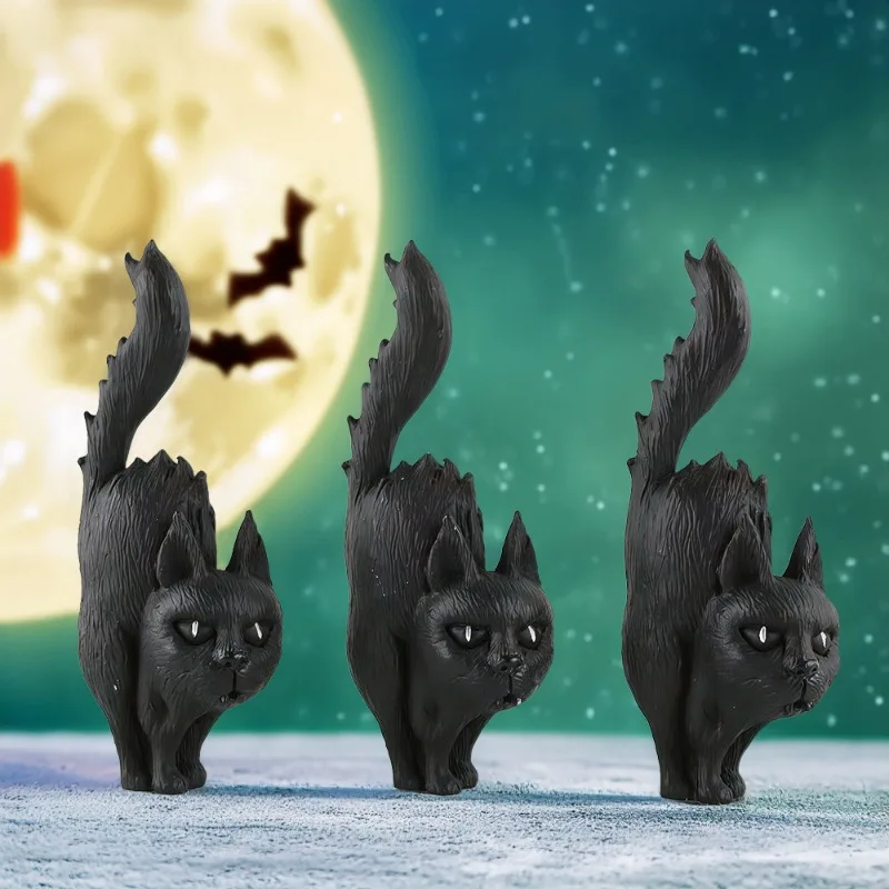 New Halloween Pumpkin Small Ornament Ghost Black Cat Ghost Festival Decoration Holiday Gift Resin Desktop Ornament