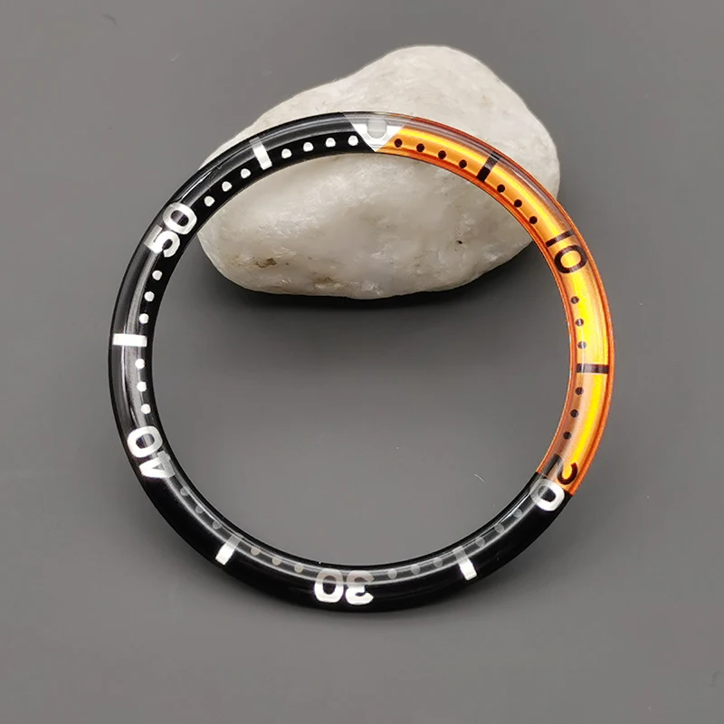 Flat Resin Aluminium Bezel Insert for Watch Cases - 39mmx32mm