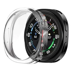Full Coverage Soft TPU Protective Bumper Case Cover - Galaxy Watch 9 44mm (Transparent)