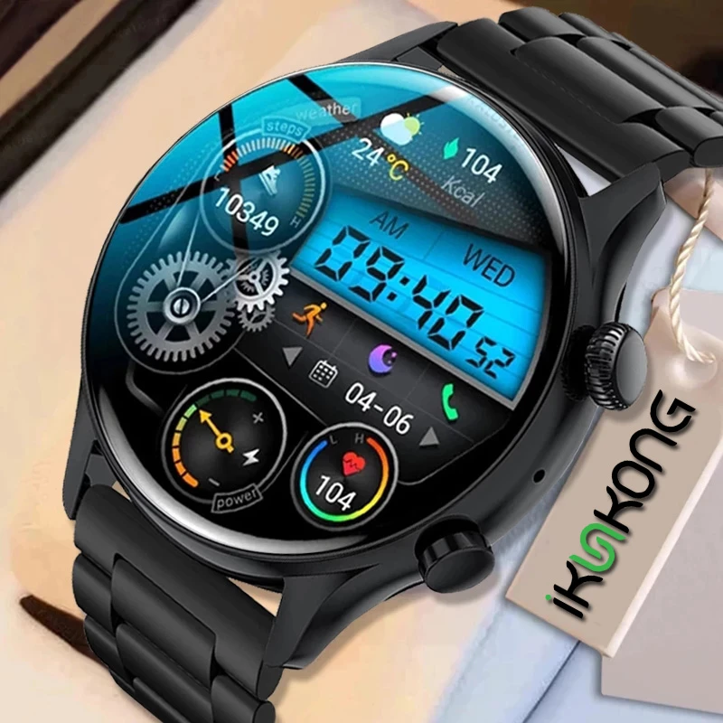 2022 NFC Bluetooth Call Smartwatch Men AMOLED Always display Sports Fitness Clock IP68 Waterproof Smart Watch For Huawei Xiaomi