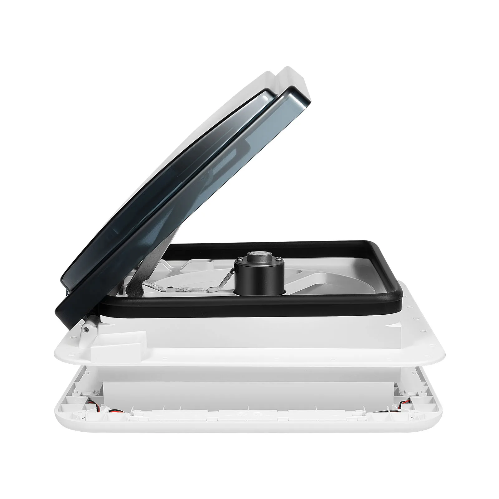 12V Skylight RV Ventilation Fan Caravan Ventilation Vent Fan With LED Light 280x280mm For RVs And Recreational Vehicles