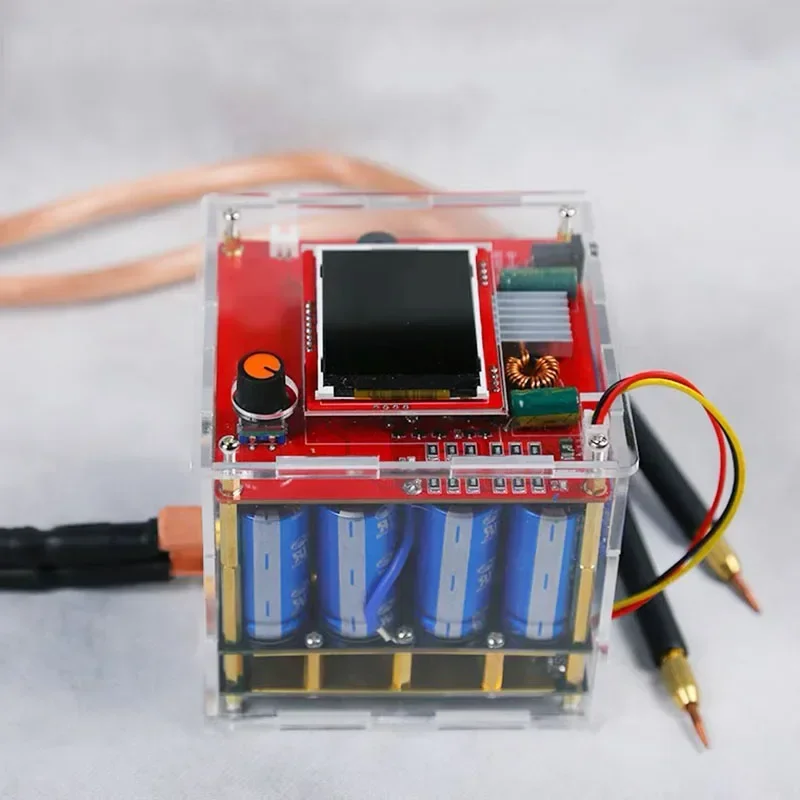 Double pulse multi-function spot welding machine semi-automatic capacitor pulse spot welding 18650 lithium battery welding tool 4