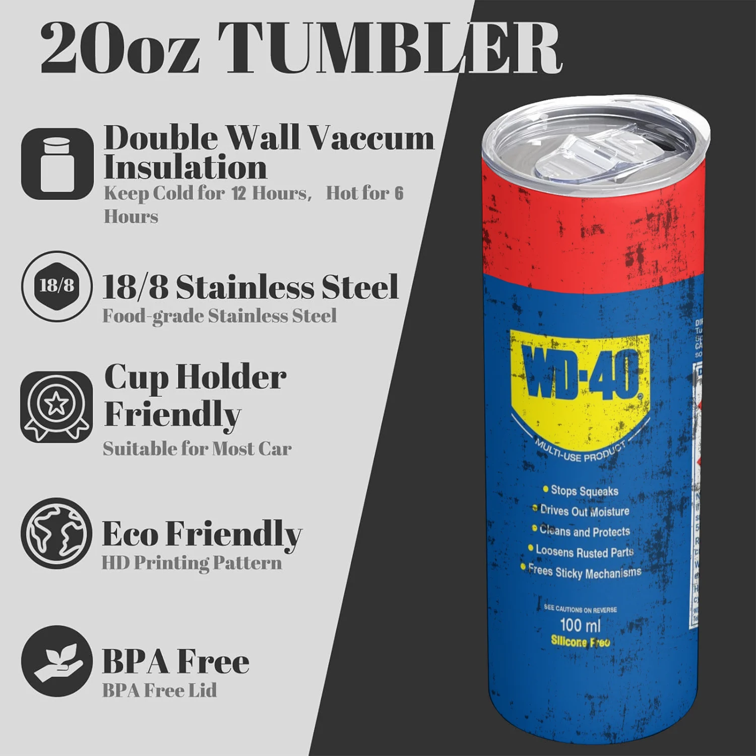 Stainless Steel Insulated Tumbler with Lid - 20oz