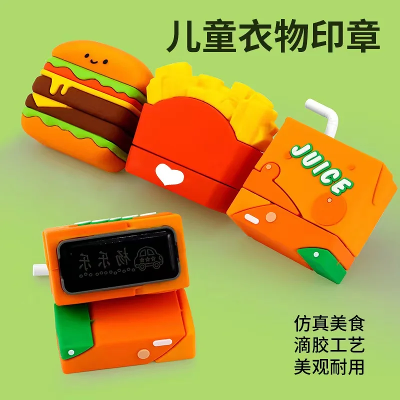 Name Stamp Paints Personal Student Child Baby Engraved Waterproof Non-fading Kindergarten Cartoon Clothing Name Seal name stamp self ink stamps name stickers name sticker