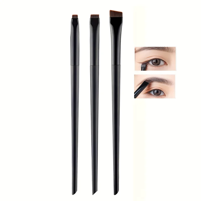 3pcs Makeup Brush Set,Blade eyeliner brush fine oblique