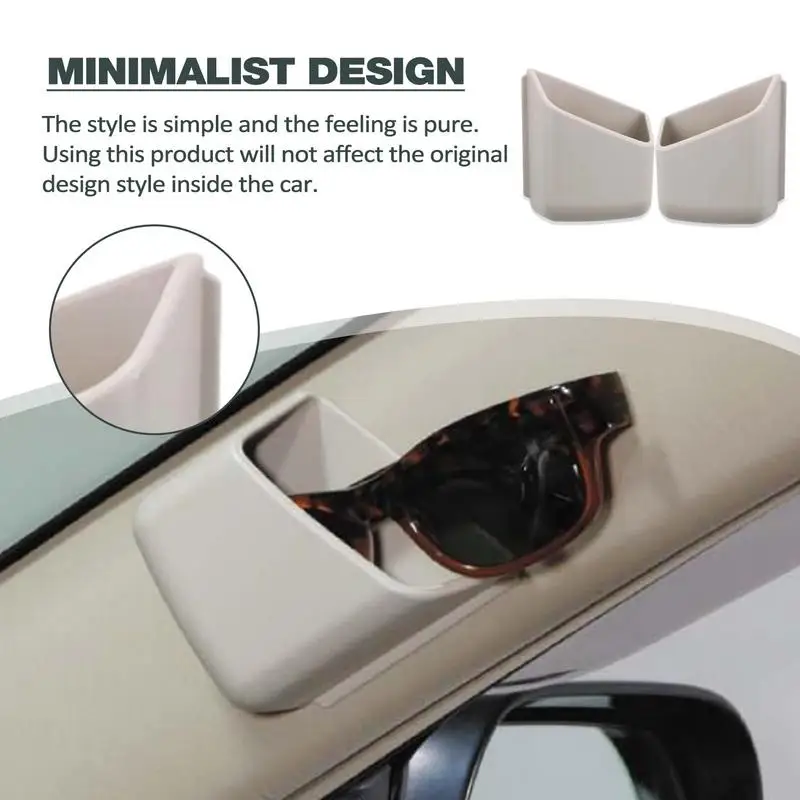 Car Sunglass Holder Large Capacity Car Glasses Case Adhesive Auto Interior  Parts