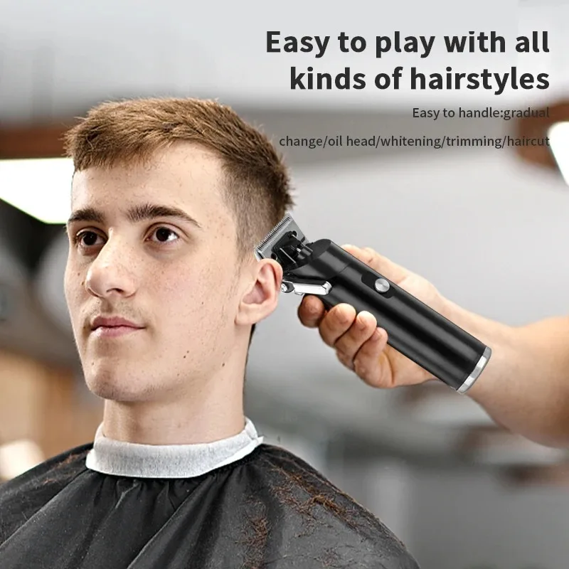 WAIKIL professional hair clipper Men's Electric Hair Trimmer USB Rechargeable Cordless Electric Pusher Hair beard styling tools 4