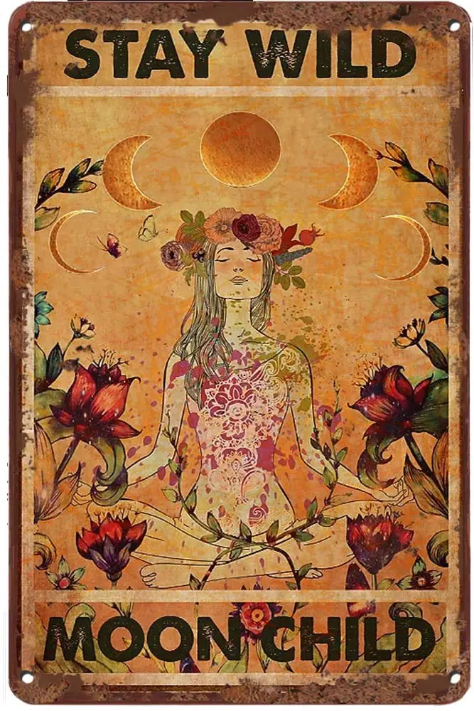 LINQWkk креативный жестяной знак «Оставайтесь дикой луной», забавная Новинка, металлический Ретро-декор для стен дома, ворот, сада, баров, ресторанов, кафе