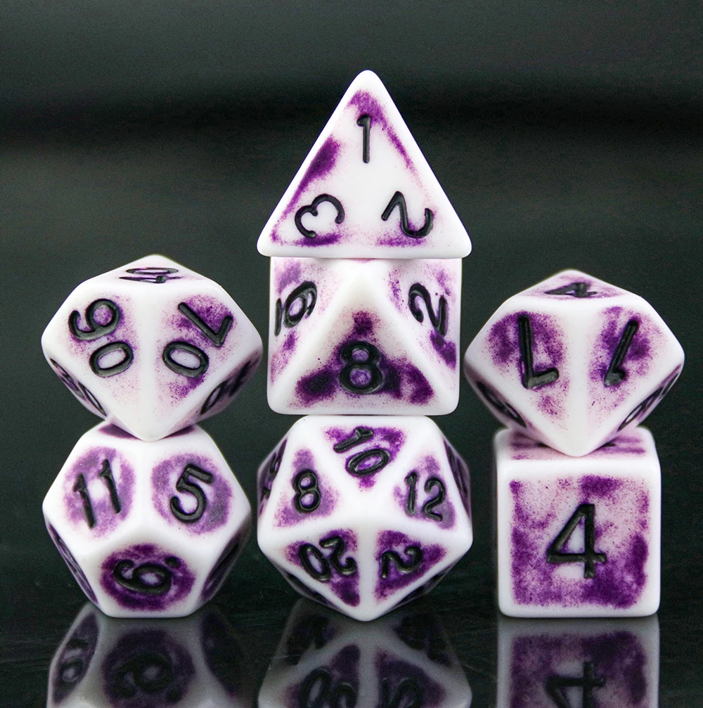 Colorful Universe Galaxy Dice Set of D4-D20 Shinny Effectt Cool for DND RPG Boardgame Party Gift