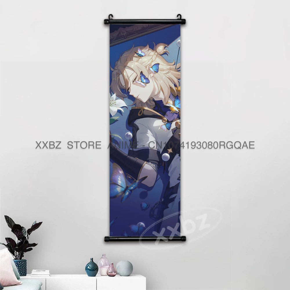 Genshin Impact Anime Artwork: Diluc Character Canvas Wall Art Decor