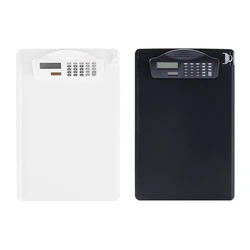 Plastic Clipboard Strong with Solar Charging Calculator Pen Holder Hangable Clip Board for Business Meeting Hospital