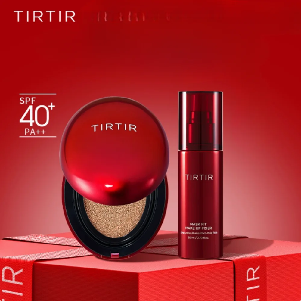 TIRTIR Waterproof Cushion Concealer Red Foundation Lasting Setting Spray Cushion Lightweight Buildable Coverage Makeup