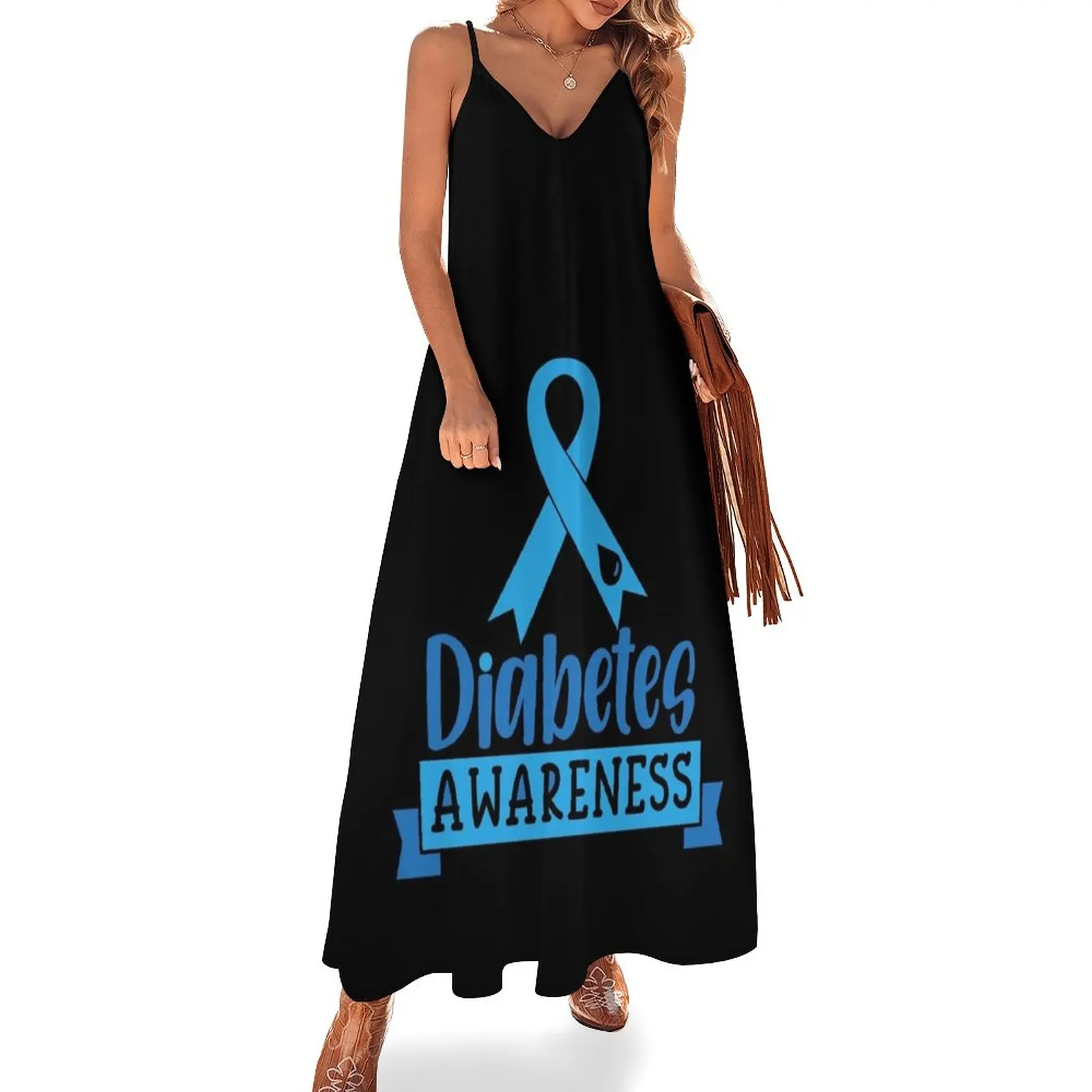 

In November We Wear Blue Sleeveless Dress dresses ladies 2024 summer evening dress ladies Clothing female