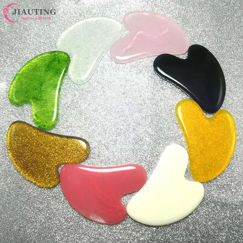 Multicolor Resin/Jade Facial Beauty Scraping Massage Tool Firm Skin Care Face Gua Sha SPA Physical Therapy Gue Anti Wrinkle Tool face massager guasha board