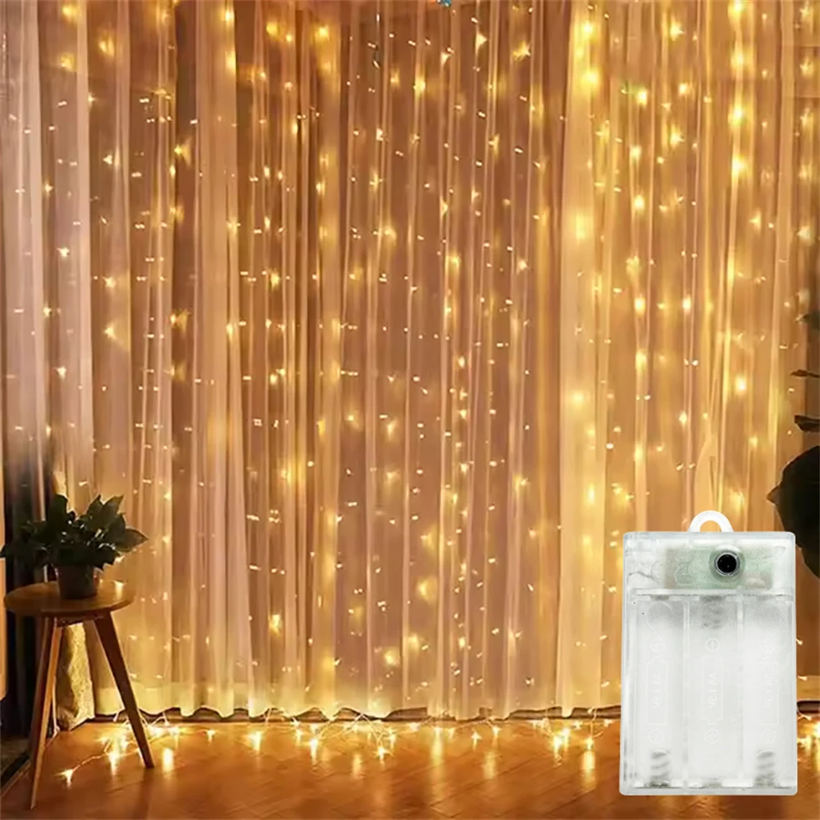 Enchanting LED Fairy Garland - 8-Mode Battery-Powered String Lights