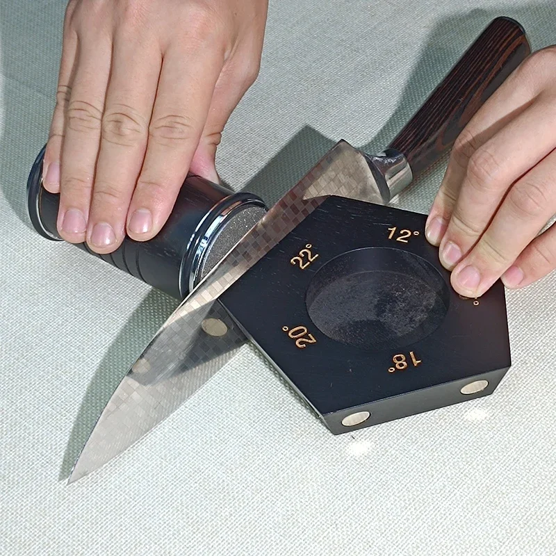 New Upgraded Version Rolling Knife Sharpener Whetstone Magnetic Knife  Holder Diamond Sharpening Angles Grinding Kitchen Tool - AliExpress