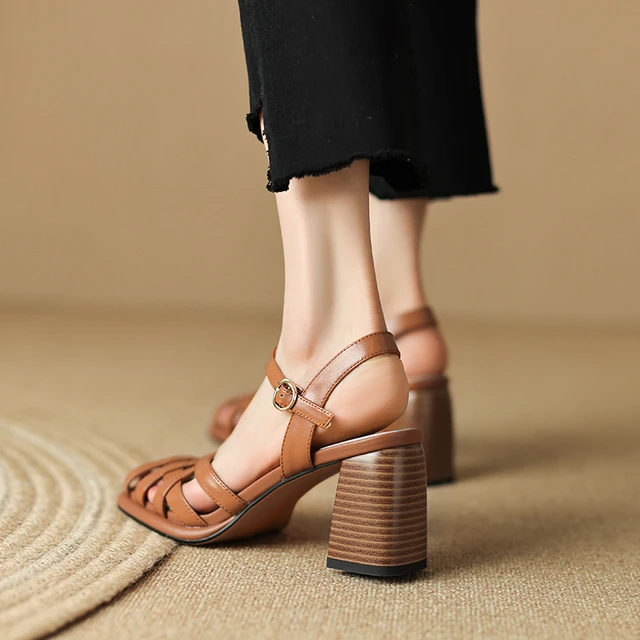 Women's Basil Mule Heels - A New Day™ Brown 6.5 : Target