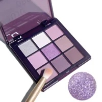 9-color eyeshadow palette | White, purple, silver, pink, black, multi-color series | Waterproof and long-lasting | Essential for 2