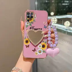 Butterflies Fluttering Phone Case Set with Lanyard and Stand for OPPO Reno10 (PURPLE)