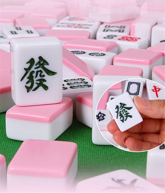 30mm Blue-green Mahjong Table Game 144pcs Hand Rubbing Crystal Mahjong Tiles  Home Dormitory Travel Medium Mahjong Play Game - AliExpress