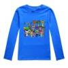 Cute Sprunki Cartoon Clothes Autumn Kids Game Incredibox T Shirt Baby Girls Long Sleeve Tops Toddler Boys O-neck Cotton T-shirt 3