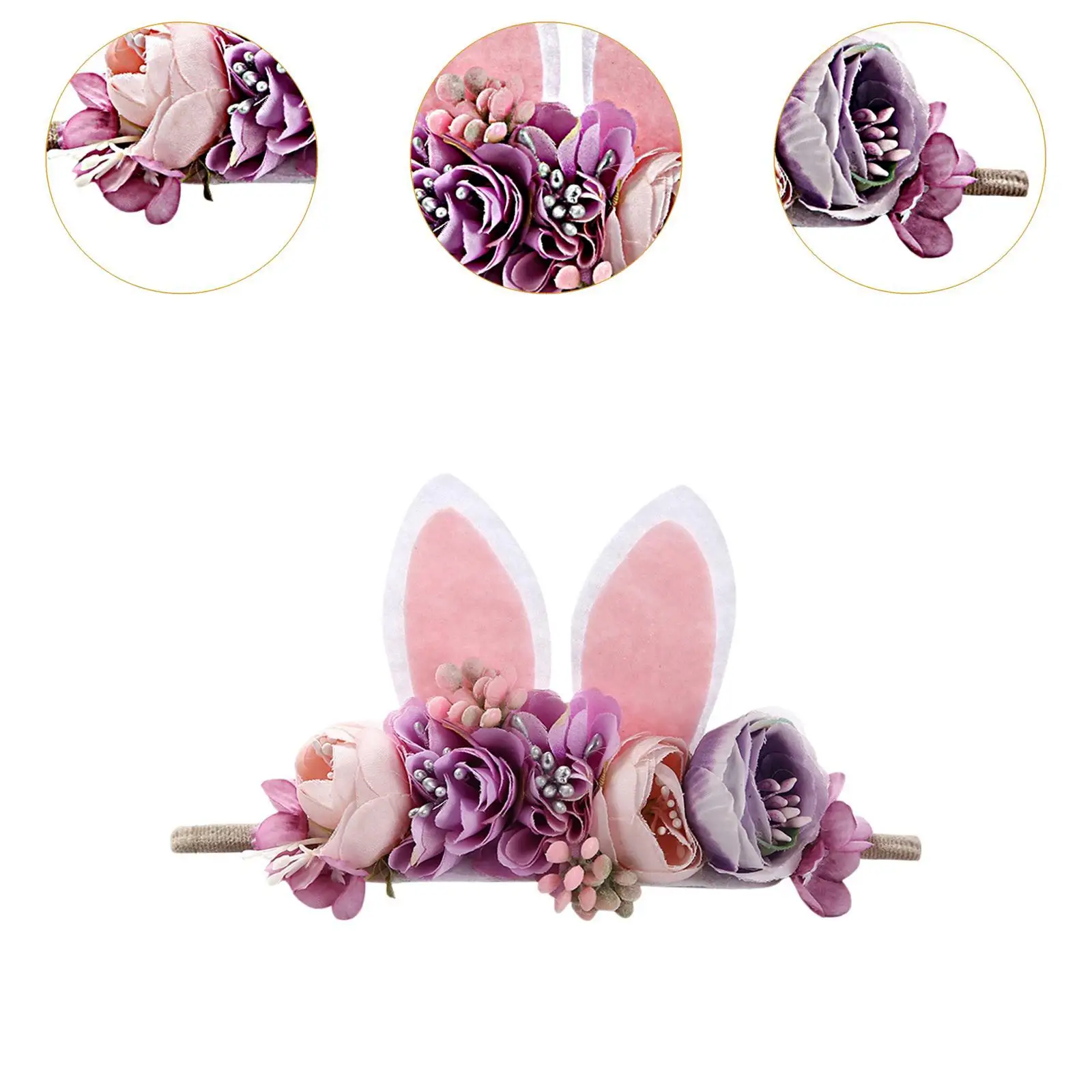Animal Ears Headband Festival Cute Decor Kids Elastic Headband Girls Headwear Hair Styling Accessories for 0-4 Years Girls Kids