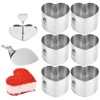 6-Pack Heart Baking Molds Set 1