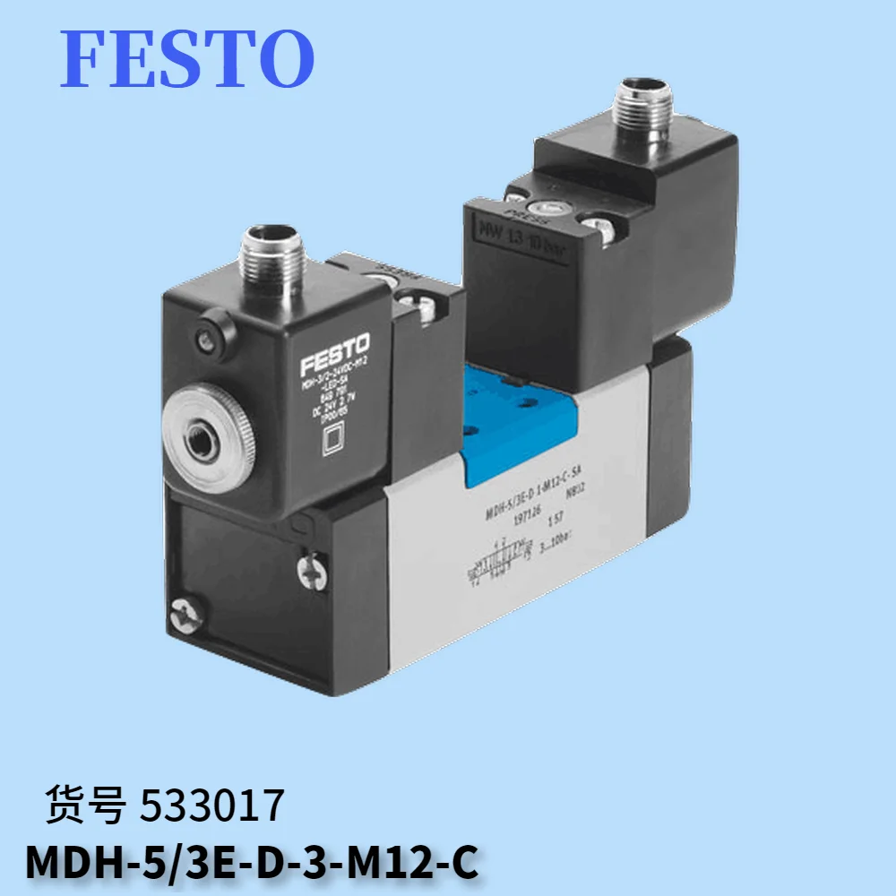 

Festo FESTO Solenoid Valve MDH-5/3E-D-3-M12-C 533017 Original Genuine In Stock