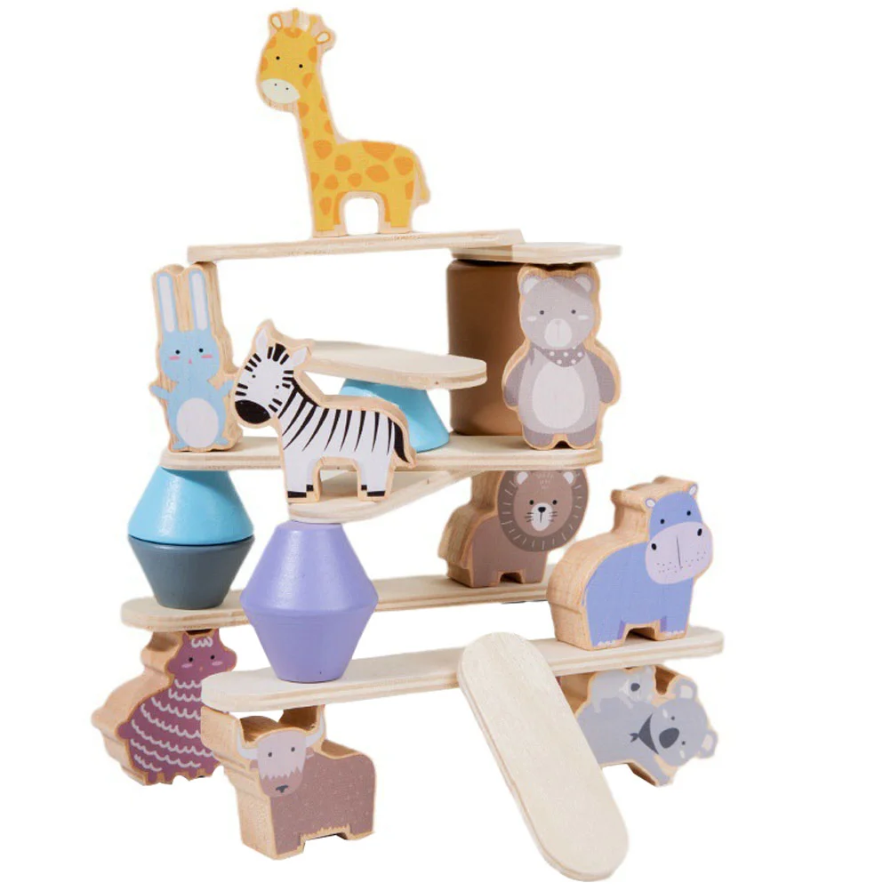 

Cartoon Animal Shaped Stacking Toys Wooden Stacking Toys Educational Toys