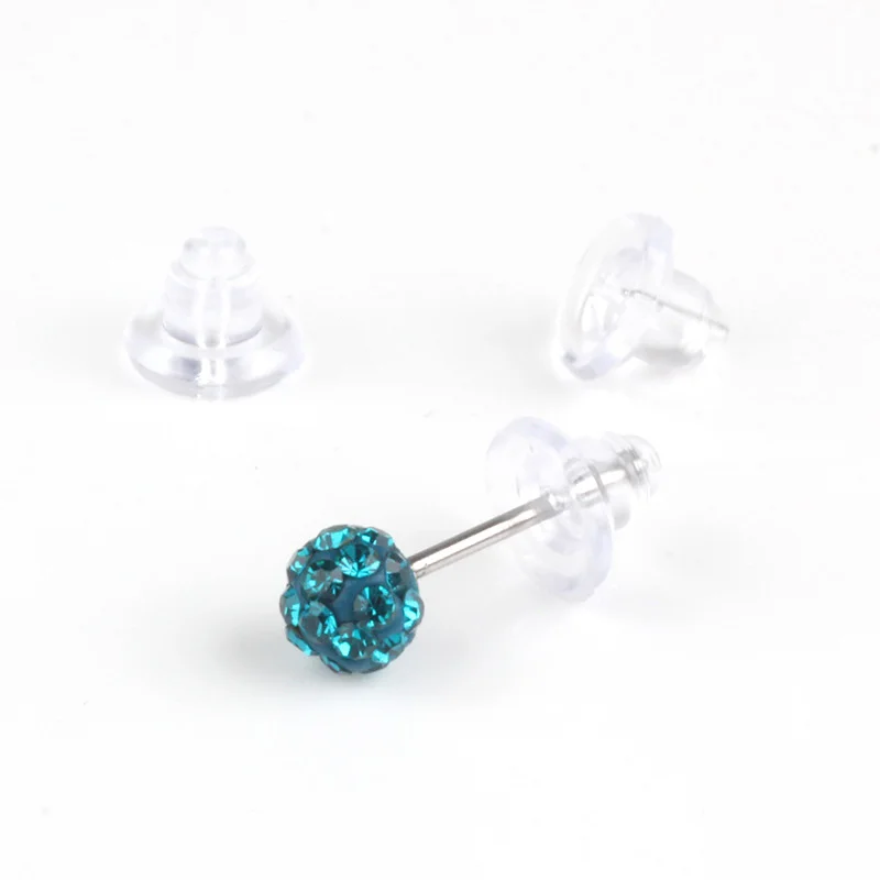 100-100 Stück transparente Untertasse Ohrring Stopper Gummi großen Ohrring zurück Ohr stöpsel für DIY Schmuck herstellung Zubehör blockiert – Detail 3