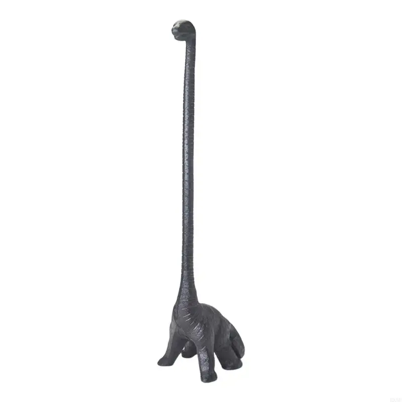 HX5F Playful Dinosaur Iron Towel Holder Unique Charm Bathroom Tissue Roll Organizers