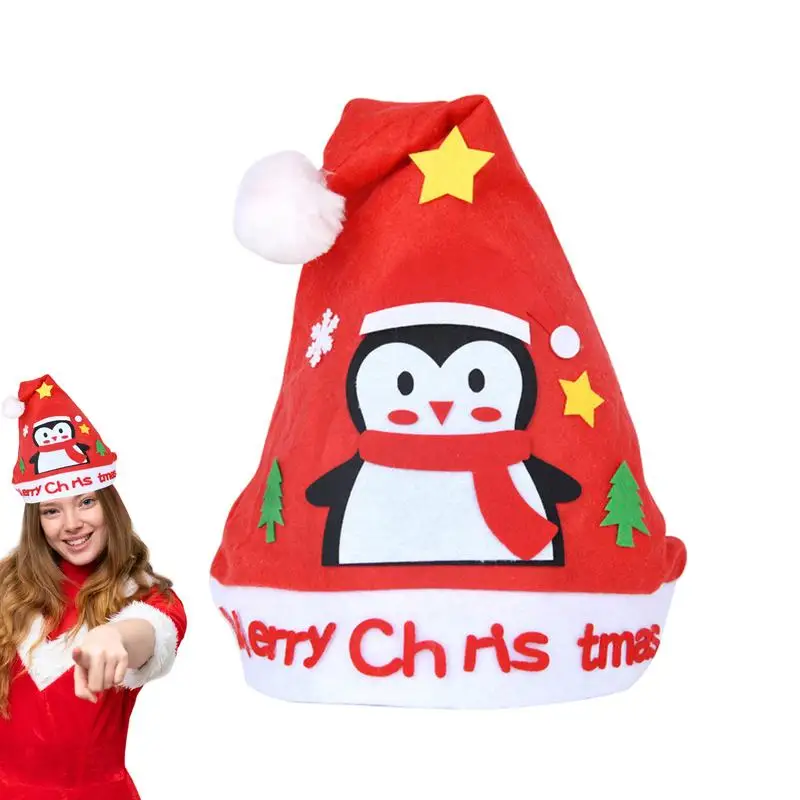 Christmas Hat Handmade Set Cartoon Christmas Hat Making Kit Children Kit Holiday Craft Supplies For Home