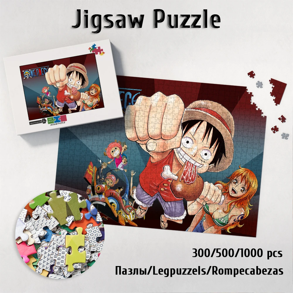 

Luffy and Nami уникальный дизайн пазл один кусок Bandai головоломки для взрослых японский стиль аниме Diy большие искусственные хобби