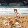 Silicone Toys Set Collapsible Sand Toys Travel Sand Box Toys Sand Bucket Shovel and3D Marine Theme Molds for Summer Outdoor Toys 5
