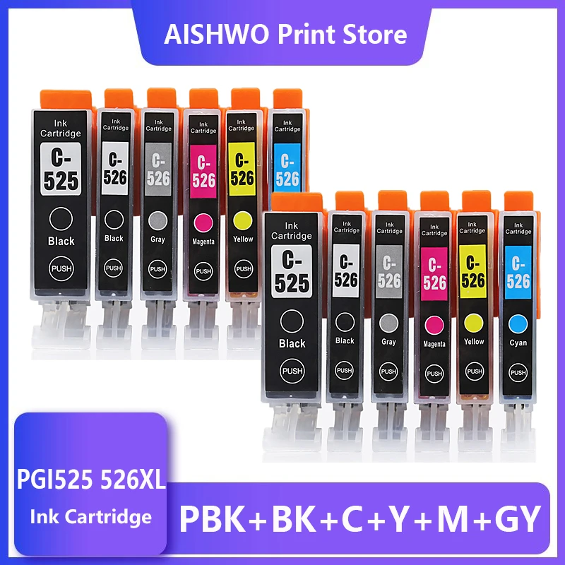 hp cartridge 18 Pack PGI525 PGI 525 CLI 526 Ink Cartridges for Canon Pixma iP4850 ix6550 MG5150 MG5250 MG6150 MG8150 MX885 MG5350 Printer drum cartridge printer