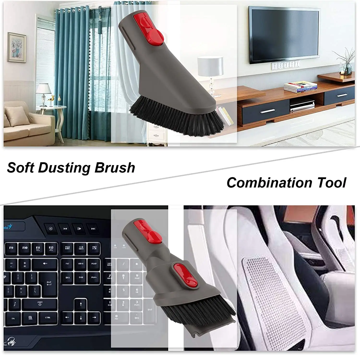 Flache Saugdüse Kopf Für Dyson V7 V8 V10 V11 V12 V15 Staubsauger Matratze Bürstenkopf Runde Pinsel Weiche Bürste Teile – Detail 9