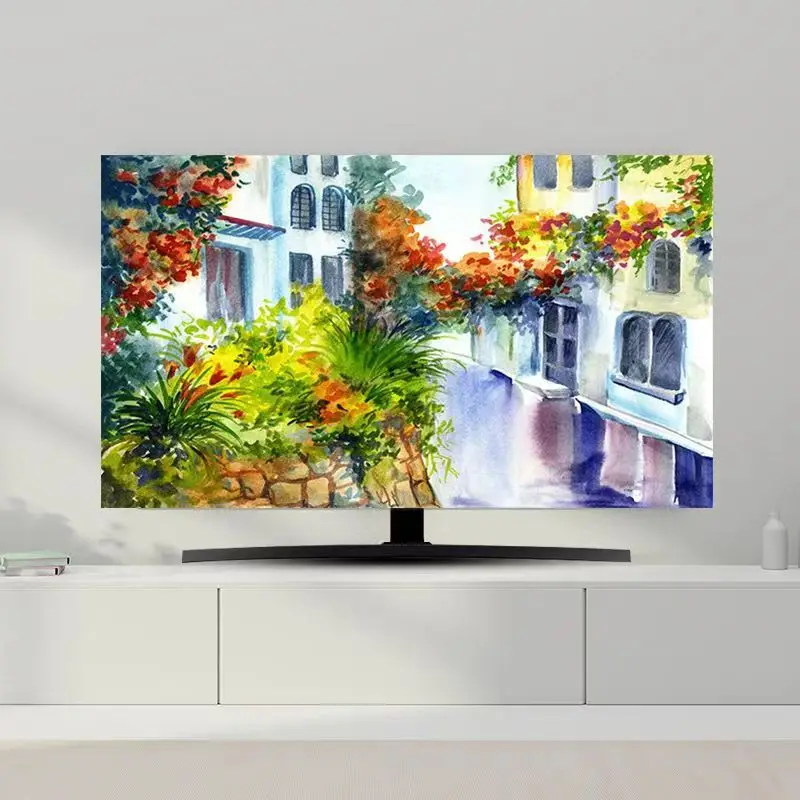 TV Cover 32-75 Inch Universal Polyester Dust Proof TV Screen Protector Cover Fabric for LCD Indoor Living Room Decoration tv cover