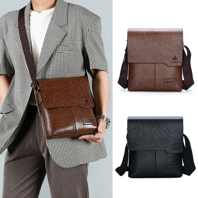Borsa A Tracolla Da Uomo In Pelle Pu Borsa A Tracolla Cross Sling Messenger Bolsas Crossbody Porter Phone Pouch Caddy Essentials Bag Marito