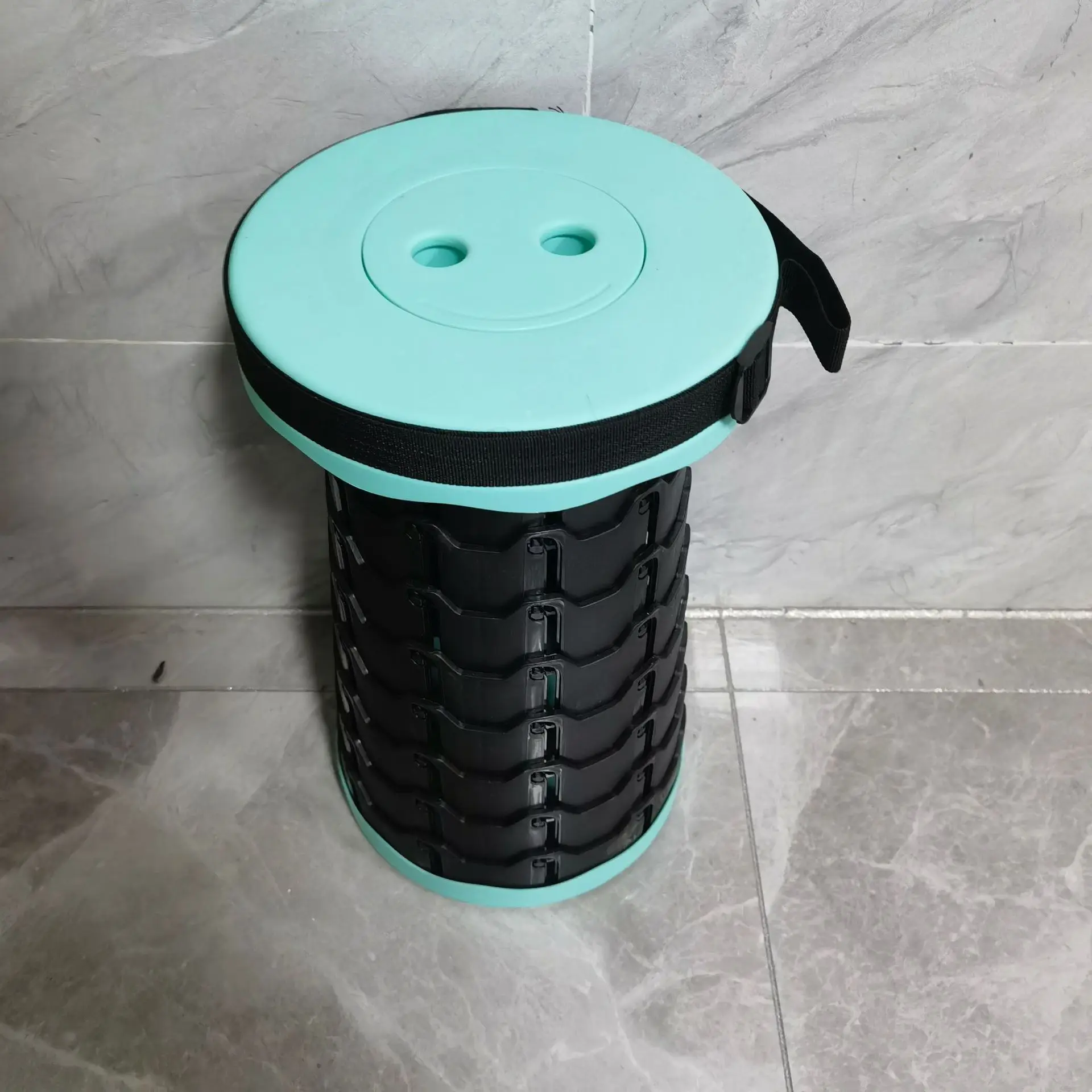 Folding Stool 1 Pc Travel Portable Outdoor Adjustable Retractable for The Elderly