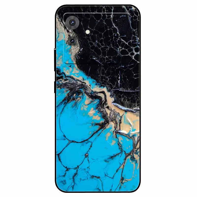 Floral Marble Silicone TPU Soft Phone Case with Cool Print Design
