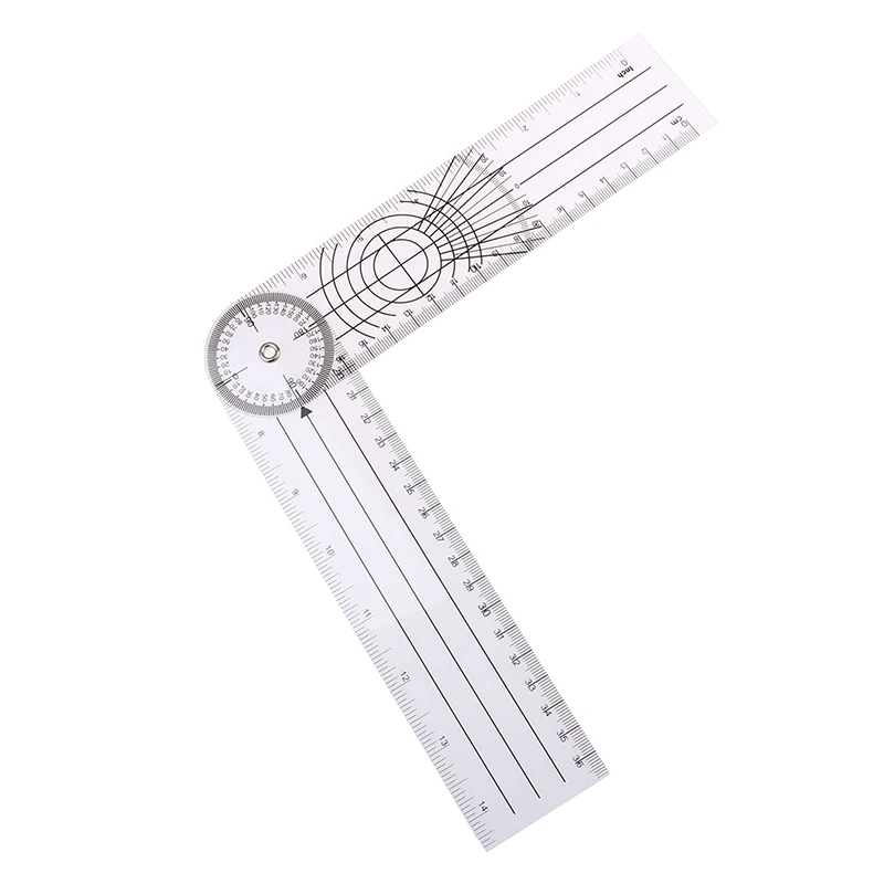 Angle Protractor 1Pcs Measuring Tool Goniometer Protractors 360 Degree Rotation Professional Angle Medical Spinal Ruler Multifunction Goniometer