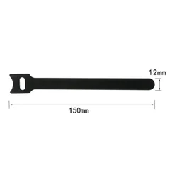 Adhesive Velcro Tape: Releasable Nylon Strap for DIY Projects and Craft Organization (Black)