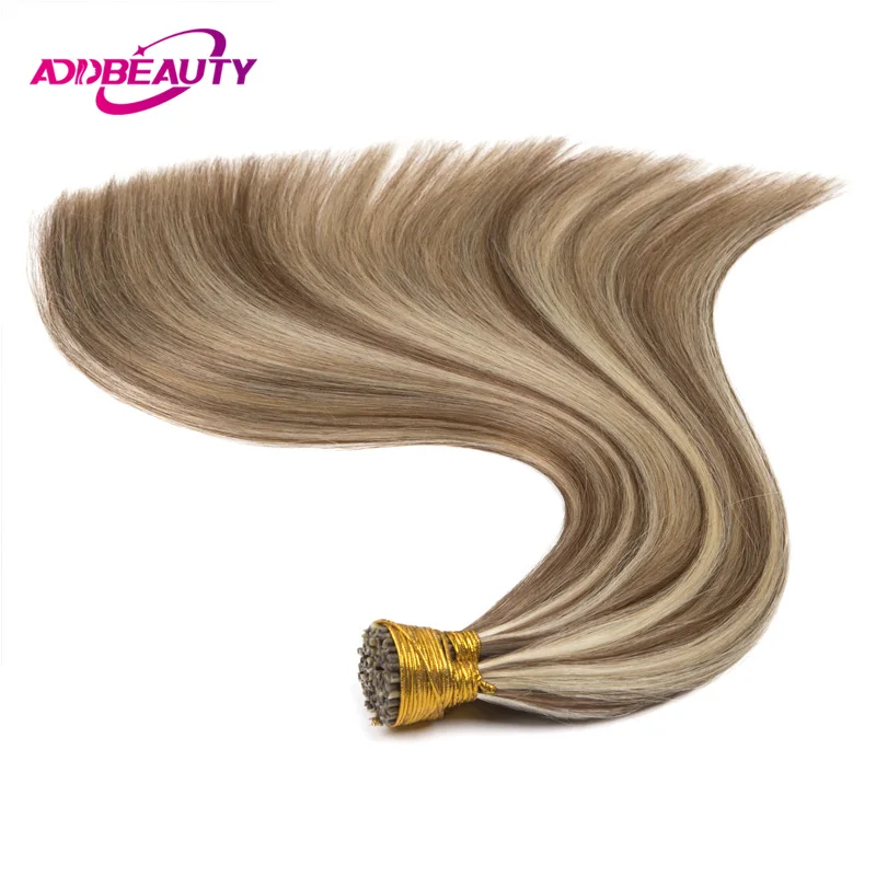 ITIP Human Hair Extensions Straight Brazilian Natural Keratin Capsule Highlight Fusion 613#