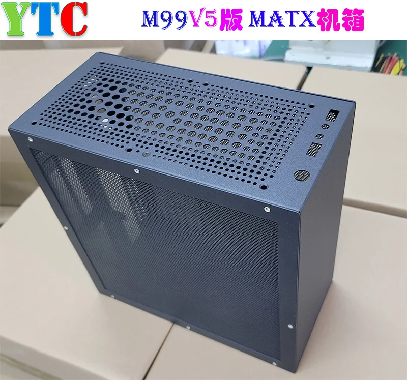 YTC M99V5 PCケース M99V5 MATX Mini 10.5L Small Case, Unique Display 1u Module Power